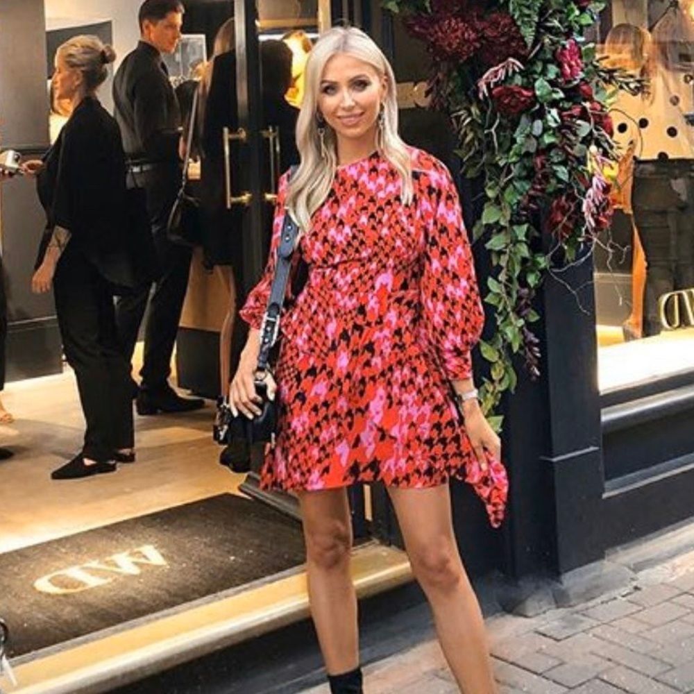 Topshop Houndstooth Patterned Dress - Picture 2 of 11